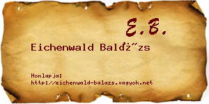 Eichenwald Balázs névjegykártya